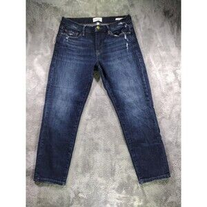 Frame Jeans Women 28 Le Garcon Crop In Covant Blue Indigo Mid Rise BOHO